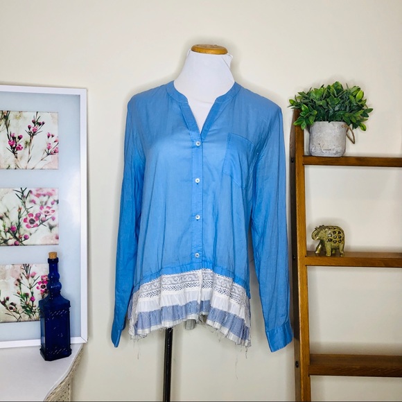 ANTHROPOLOGIE Holding Horses Layered Peplum Top - Picture 2 of 10